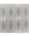 Tissu Jacquard ligne losange - 280 cm de large - Blanc / Gris clair