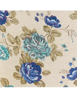 Tissu jacquard Fleurs - 280 cm de large - Fond beige