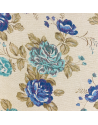 Tissu jacquard Fleurs - 280 cm de large - Fond beige