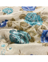 Tissu jacquard Fleurs - 280 cm de large - Fond beige