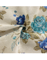 Tissu jacquard Fleurs - 280 cm de large - Fond beige