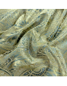 Tissu brocard - Havana 145 large - Vert kaki / Doré métallisé