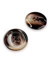 Bouton synthétique 25mm - Dégradé brun - 4 trous