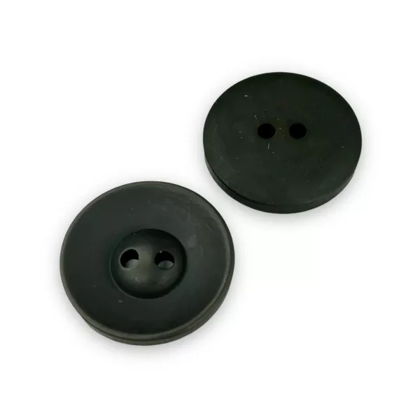 Bouton polyester 28mm  - Kaki - 2 trous