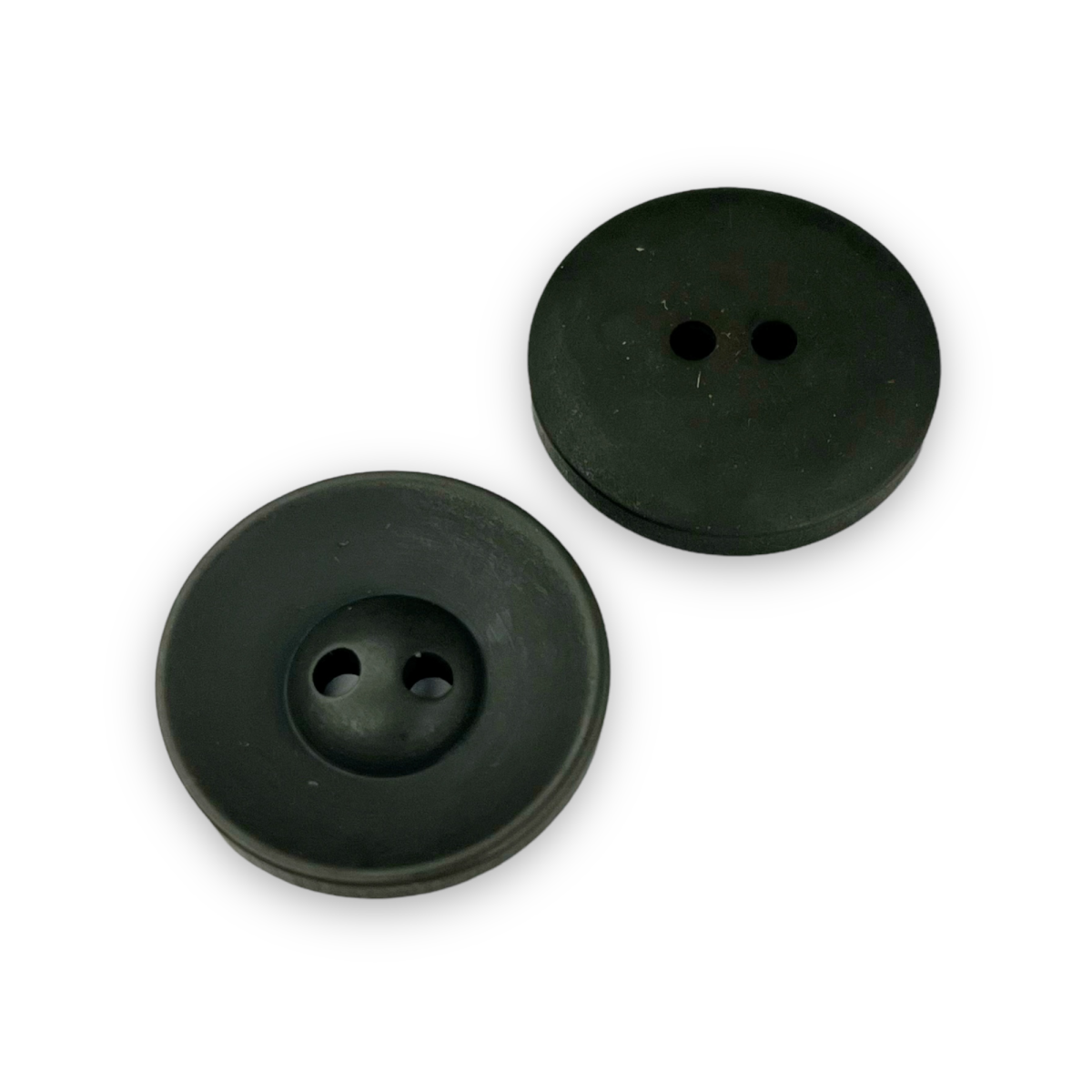 Bouton polyester 28mm  - Kaki - 2 trous