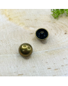 Bouton métallique à queue - Bronze demi boule - 15 mm