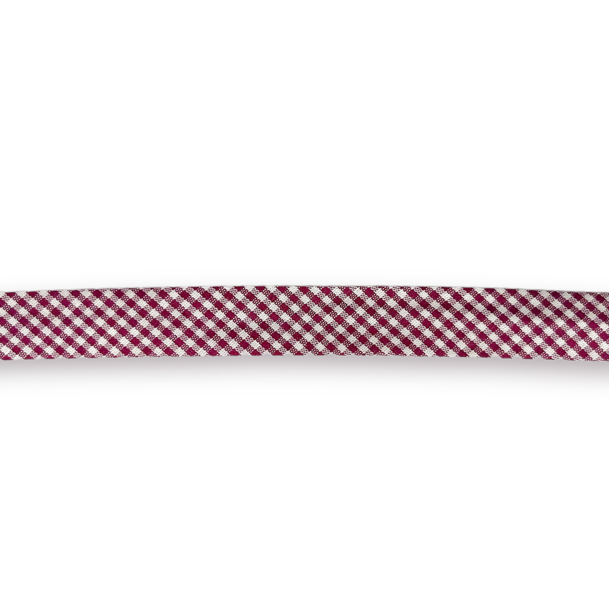 Biais vichy - Rouge cerise / Blanc - 1.5 cm de large
