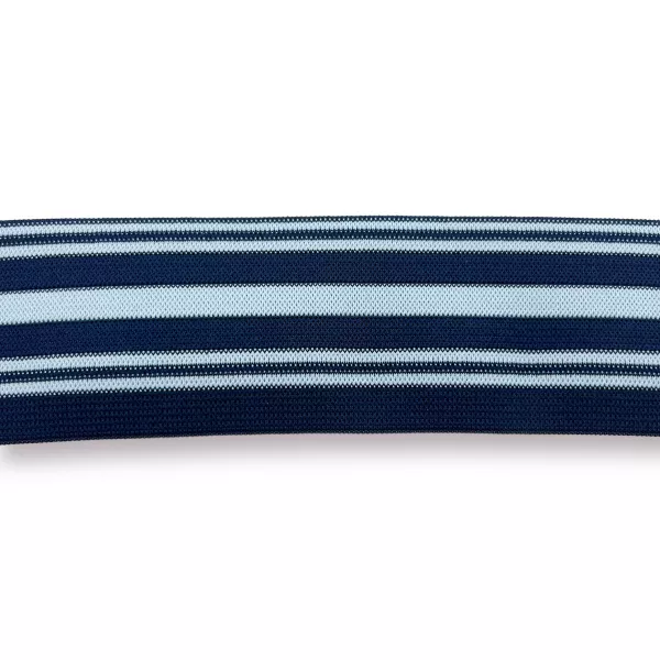Ruban élastique - Rayé - Bleu - 5 cm