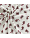 Jersey coton 150 large- cashmire  / Fond blanc