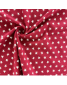 Jersey coton 150 large - Etoile / Fond bordeaux