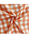 Coton imprimé - Carreaux Orange / Blanc - 145 cm