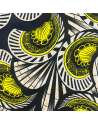 Tissu Wax - Ovale or et noir