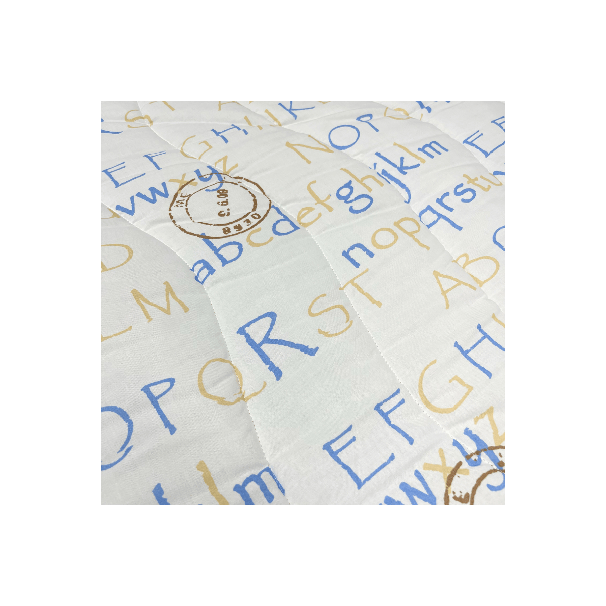 Matelassé coton imprimé 150 large - Lettres