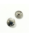 Bouton métallique - Argent à trou - 23mm