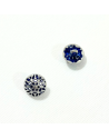 Bouton métallique - Argent fantaisie - 10mm