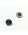 Bouton métallique - Argent plomb - 11mm
