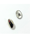 Bouton métallique - Argent ovale - 13/19mm