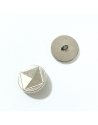 Bouton métallique - Argent géométrique - 20mm