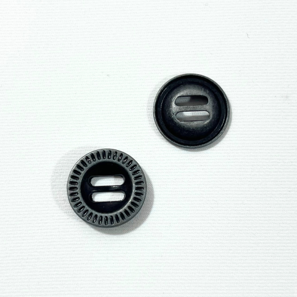 Bouton métallique - Anthracite - 17mm