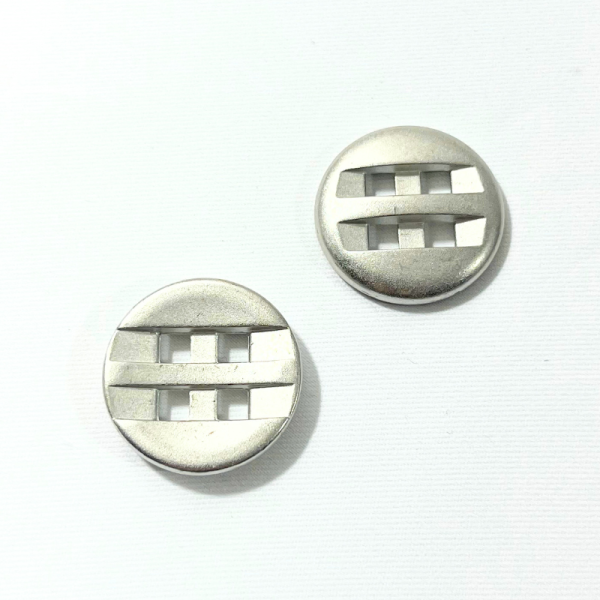 Bouton métallique - Fente argent - 23mm