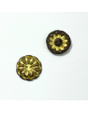Bouton métallique - Or vieilli relief - 23mm