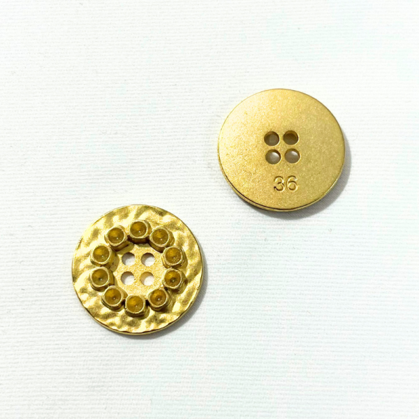 Bouton métallique - Doré - 23mm