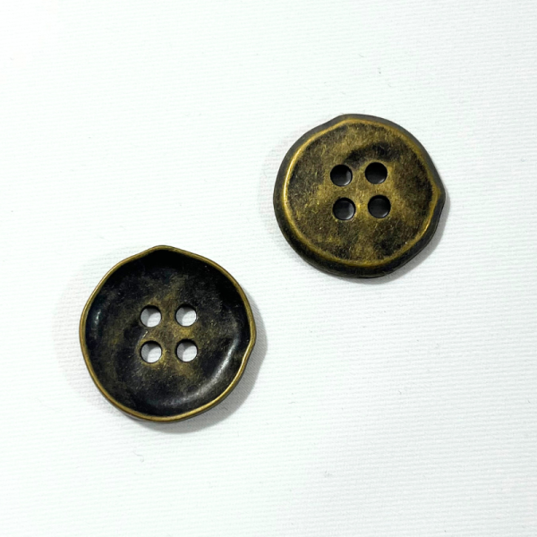 Bouton métallique - Bronze vieilli - 27mm