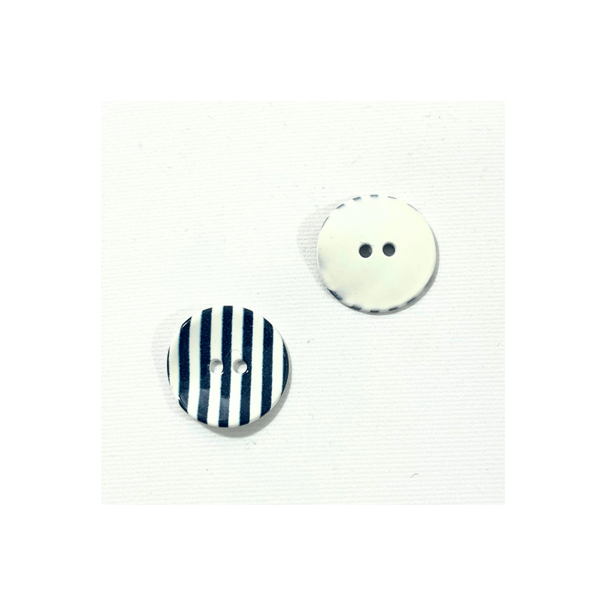 Bouton métallique - Leger onduler marine - 20mm