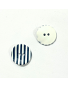 Bouton métallique - Leger onduler marine - 20mm