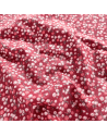 Popeline imprimé 160 large - Fleurs blanche/Rose