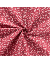 Popeline imprimé 160 large - Fleurs blanche/Rose