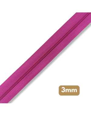 Fermeture au mètre - maille spirale 3mm - Fushia