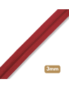 Fermeture au mètre - maille spirale 3mm - Rouge