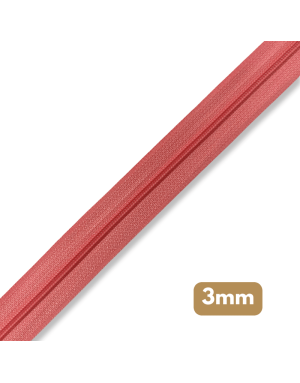 Fermeture au mètre - maille spirale 3mm - Rose peau