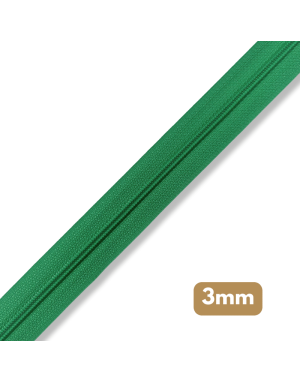 Fermeture au mètre - maille spirale 3mm - Vert