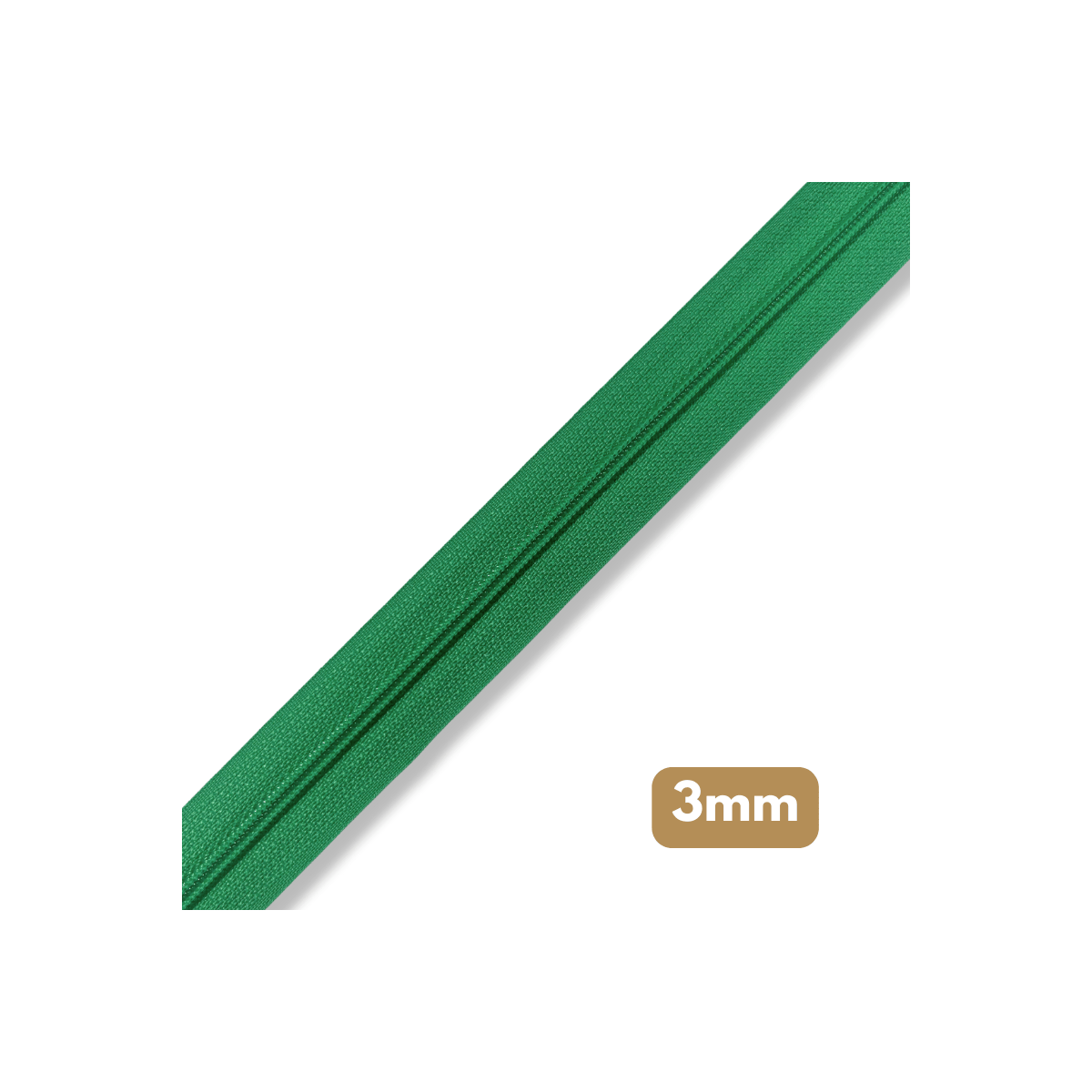 Fermeture au mètre - maille spirale 3mm - Vert