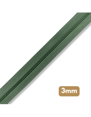 Fermeture au mètre - maille spirale 3mm - Vert d'eau