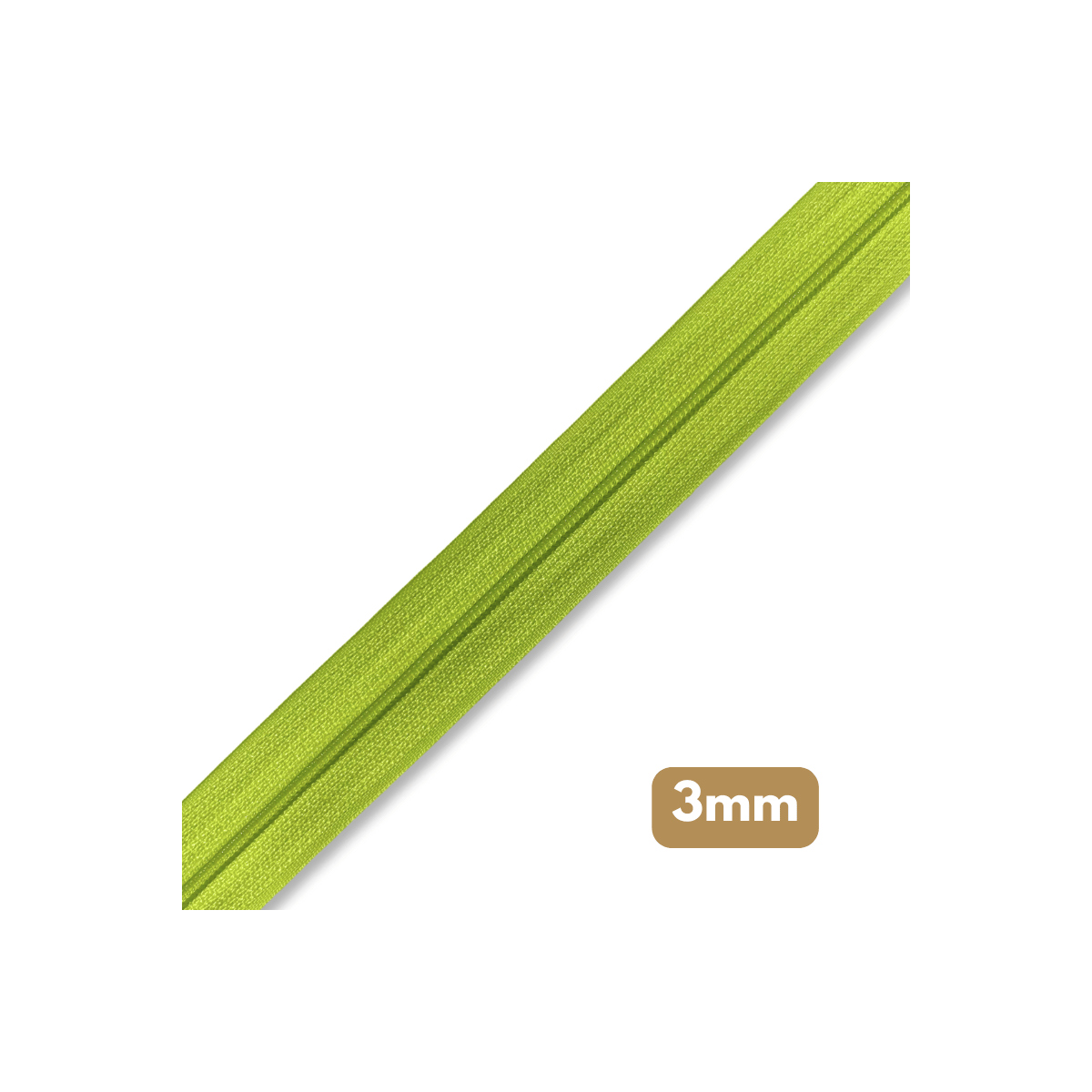 Fermeture au mètre - maille spirale 3mm - Vert anis