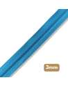 Fermeture au mètre - maille spirale 3mm - Bleu cyan