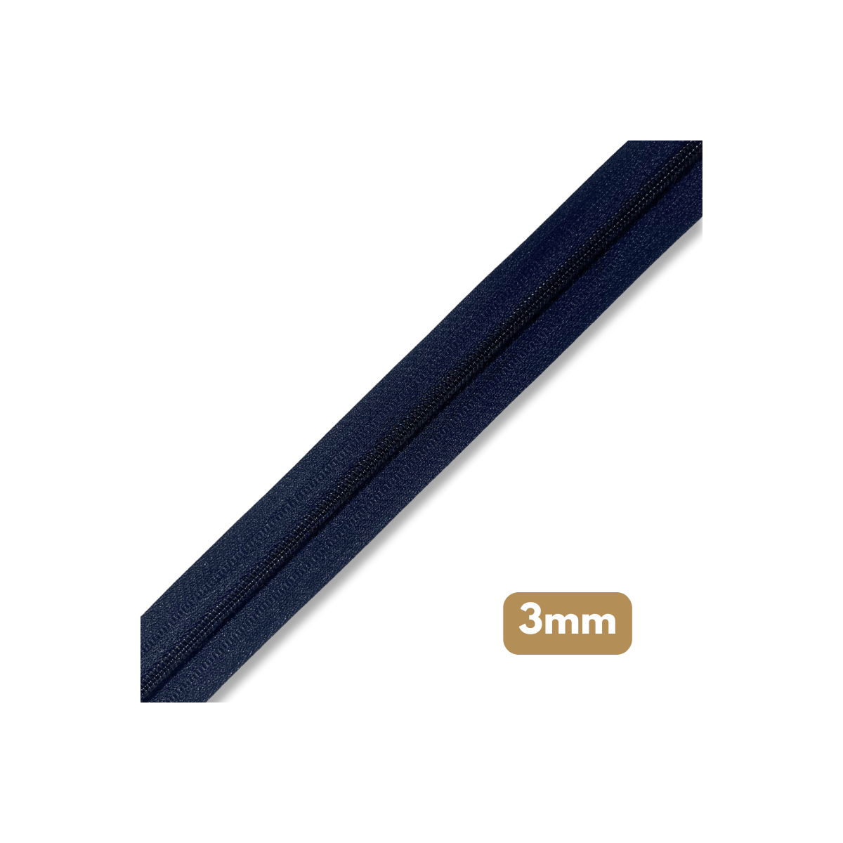 Fermeture au mètre - maille spirale 3mm - Bleu marine