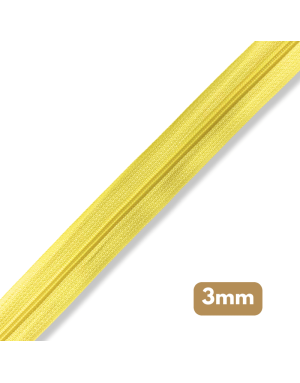 Fermeture au mètre - maille spirale 3mm - Jaune