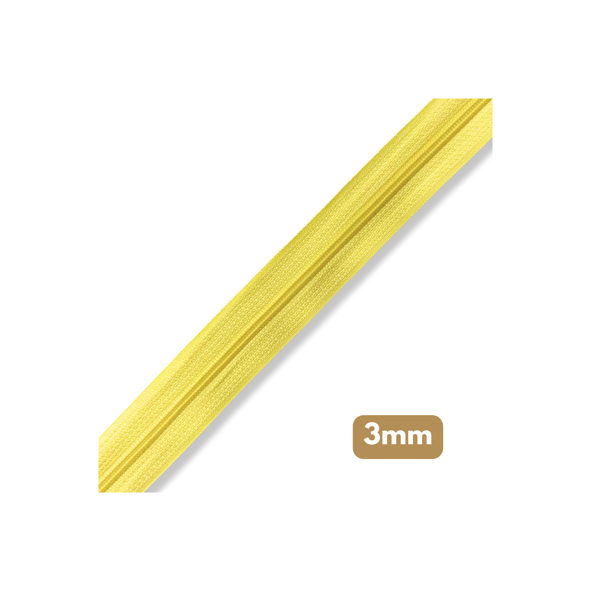 Fermeture au mètre - maille spirale 3mm - Jaune