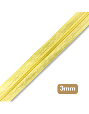 Fermeture au mètre - maille spirale 3mm - Jaune clair