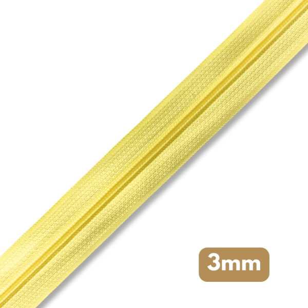 Fermeture au mètre - maille spirale 3mm - Jaune clair