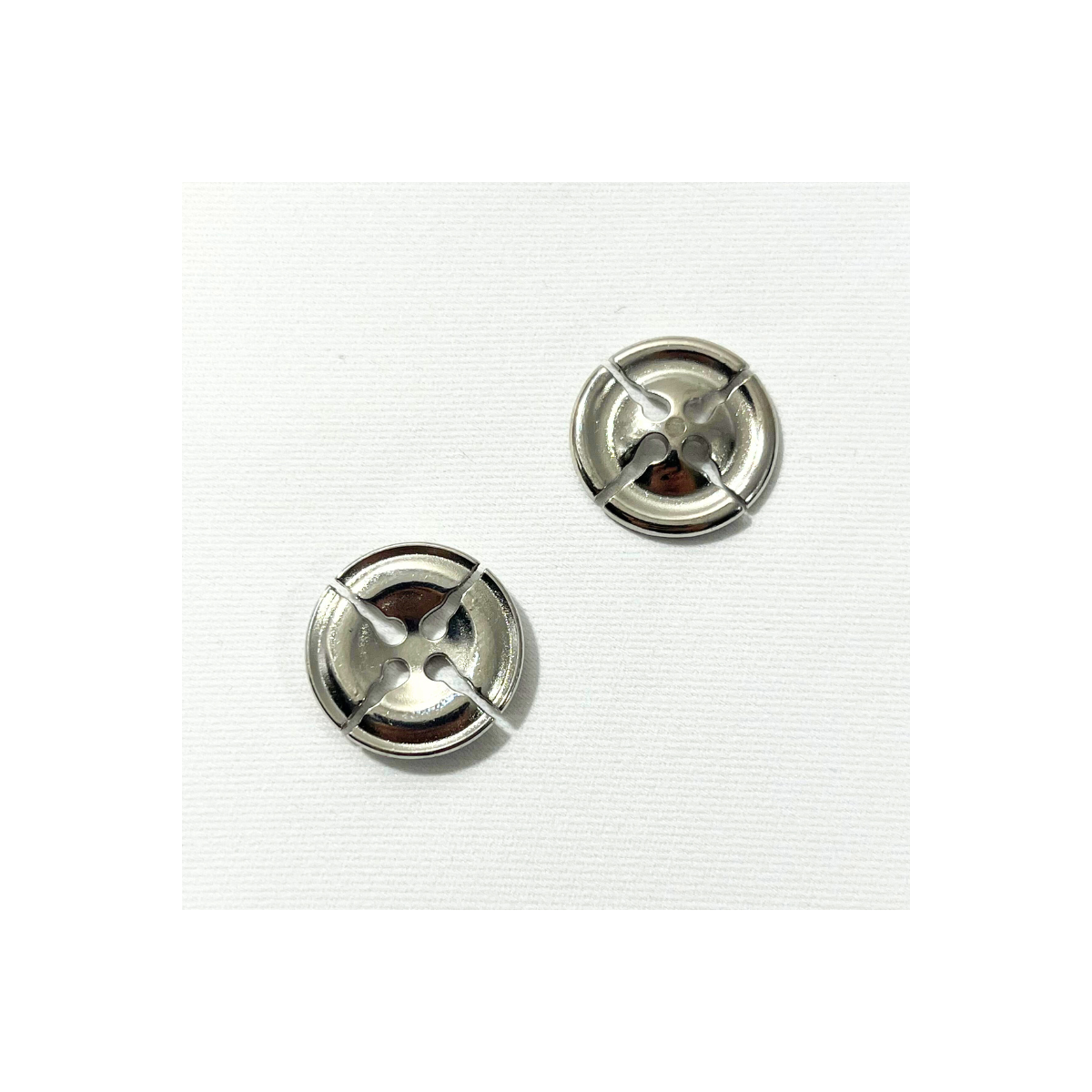 Bouton métallique - Argent - 17mm