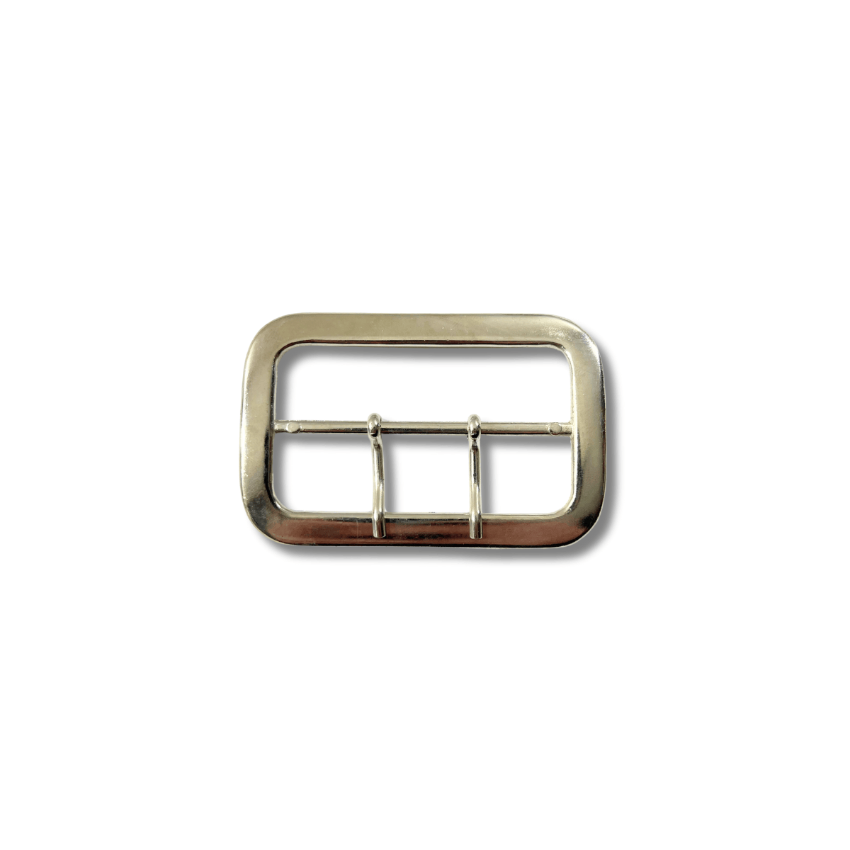Boucle métal argent 2 ardillons passage 7 cm