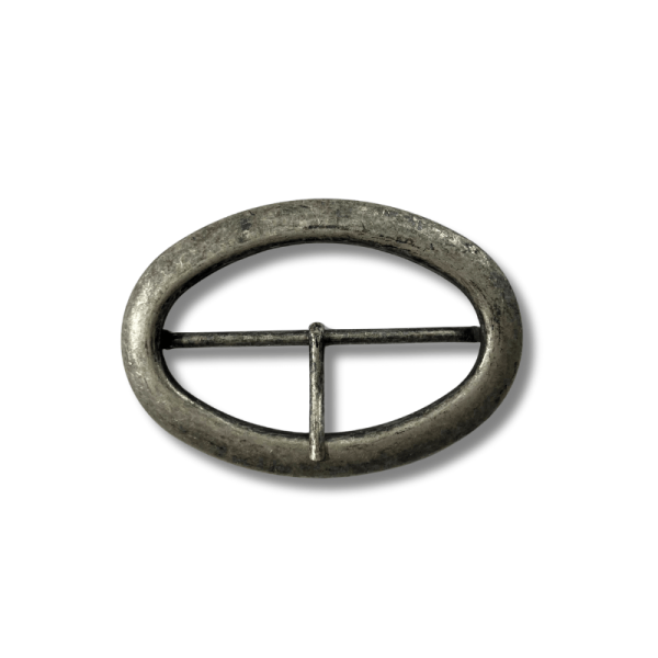 Boucle métal argent vieilli passage 8 cm