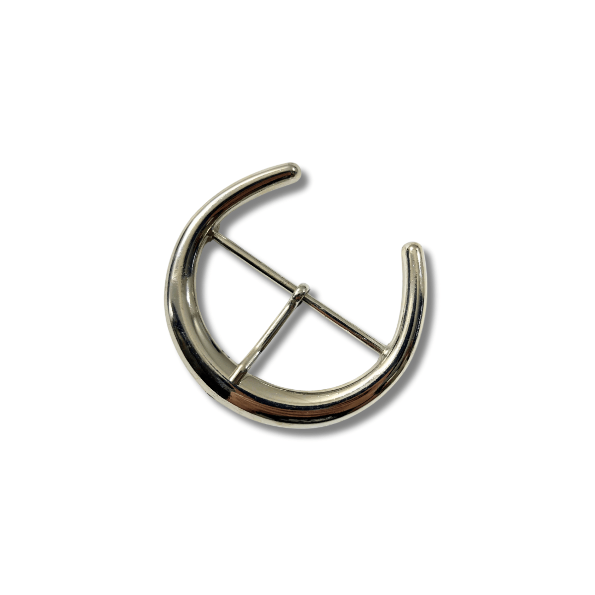 Boucle argent métal - Fer à cheval passage 7,5 cm
