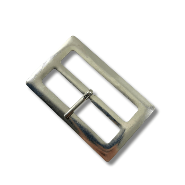 Boucle métal argent passage 7 cm