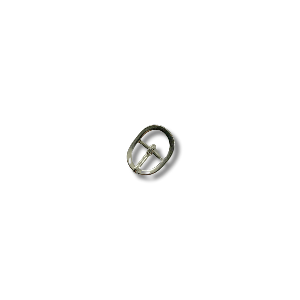 Boucle métal argent passage 1 cm
